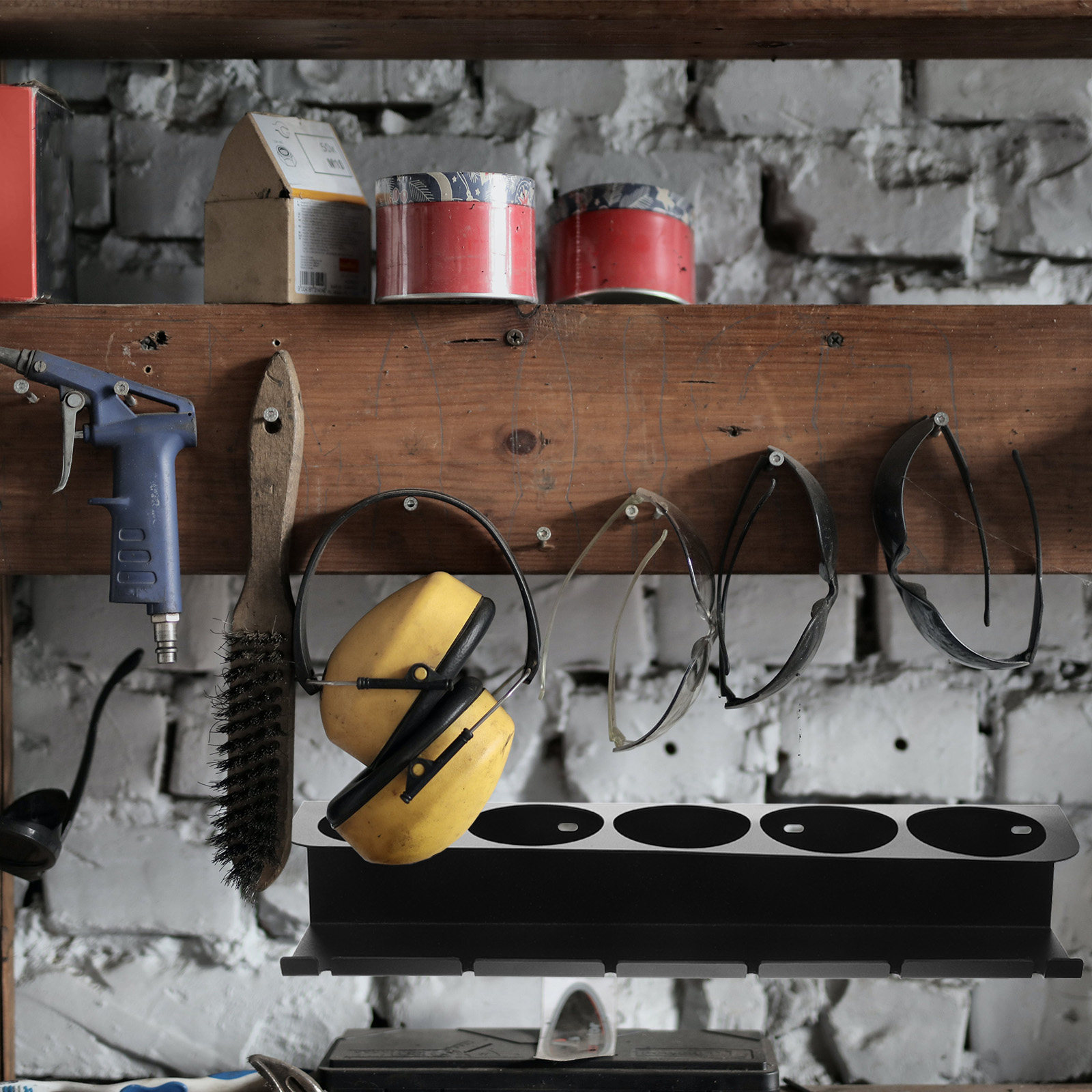 Power Tools Rack - 1 zestaw wytrzymałego metalowego uchwytu ściennego