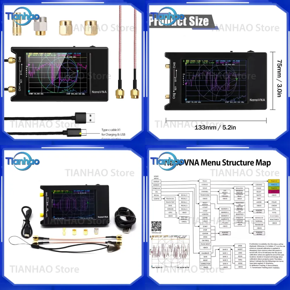 Power Tools Vector - Analizator anten Nano VNA-H4 dla analizatora